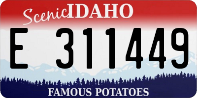 ID license plate E311449