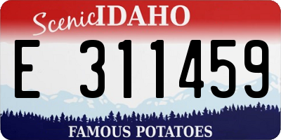 ID license plate E311459