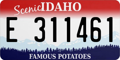 ID license plate E311461