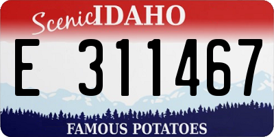 ID license plate E311467