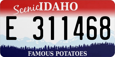 ID license plate E311468