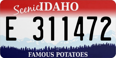 ID license plate E311472