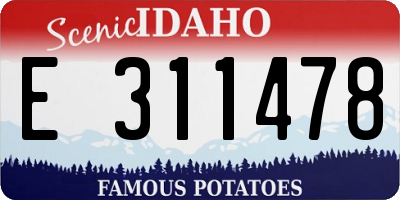 ID license plate E311478