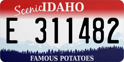 ID license plate E311482