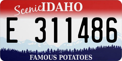 ID license plate E311486