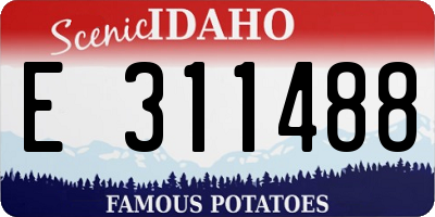 ID license plate E311488