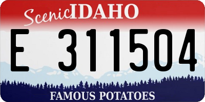 ID license plate E311504