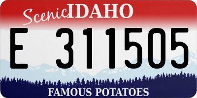 ID license plate E311505