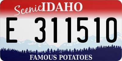ID license plate E311510