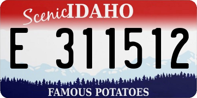 ID license plate E311512