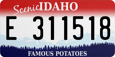 ID license plate E311518