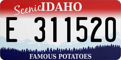 ID license plate E311520