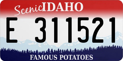 ID license plate E311521