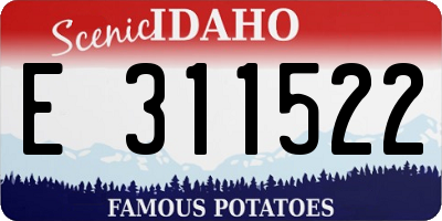 ID license plate E311522