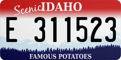 ID license plate E311523