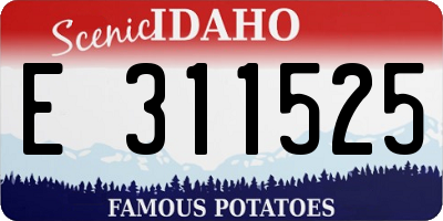 ID license plate E311525