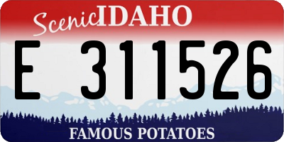 ID license plate E311526
