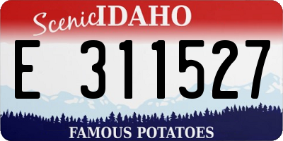 ID license plate E311527