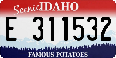 ID license plate E311532