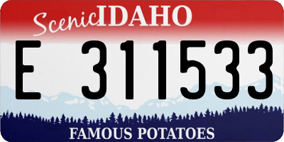 ID license plate E311533