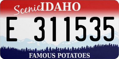 ID license plate E311535