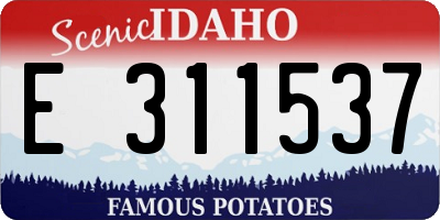 ID license plate E311537