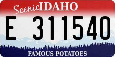 ID license plate E311540