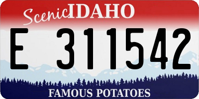 ID license plate E311542