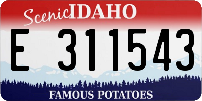 ID license plate E311543