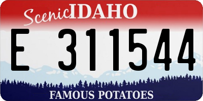 ID license plate E311544