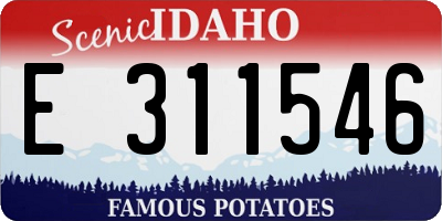 ID license plate E311546