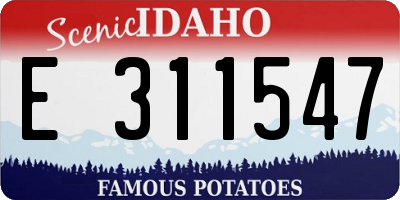 ID license plate E311547