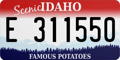 ID license plate E311550