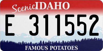 ID license plate E311552