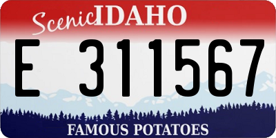ID license plate E311567