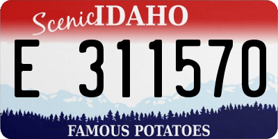 ID license plate E311570