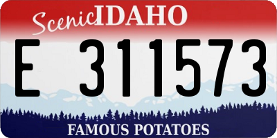 ID license plate E311573