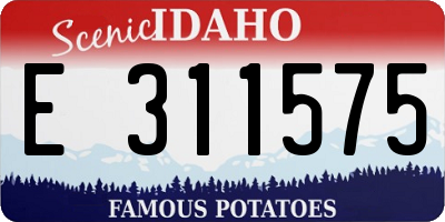 ID license plate E311575