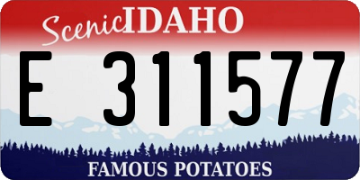 ID license plate E311577