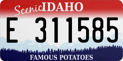 ID license plate E311585