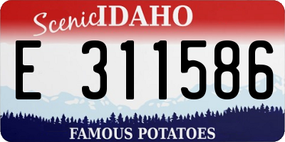 ID license plate E311586