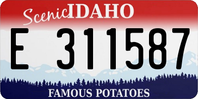 ID license plate E311587