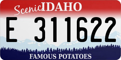 ID license plate E311622