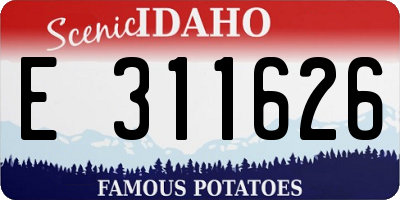 ID license plate E311626