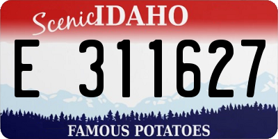 ID license plate E311627