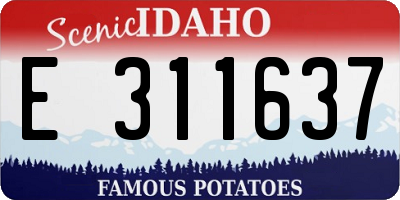 ID license plate E311637