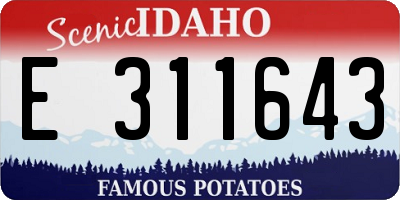 ID license plate E311643