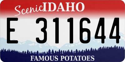 ID license plate E311644