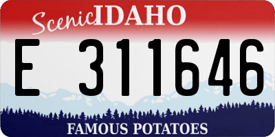 ID license plate E311646