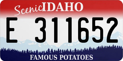 ID license plate E311652